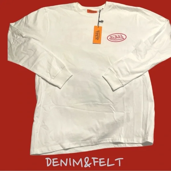 Von Dutch Men’s Snake Graphic Long Sleeve Tee in White |LIMITED EDITION! NEW/NWT - Picture 4 of 10